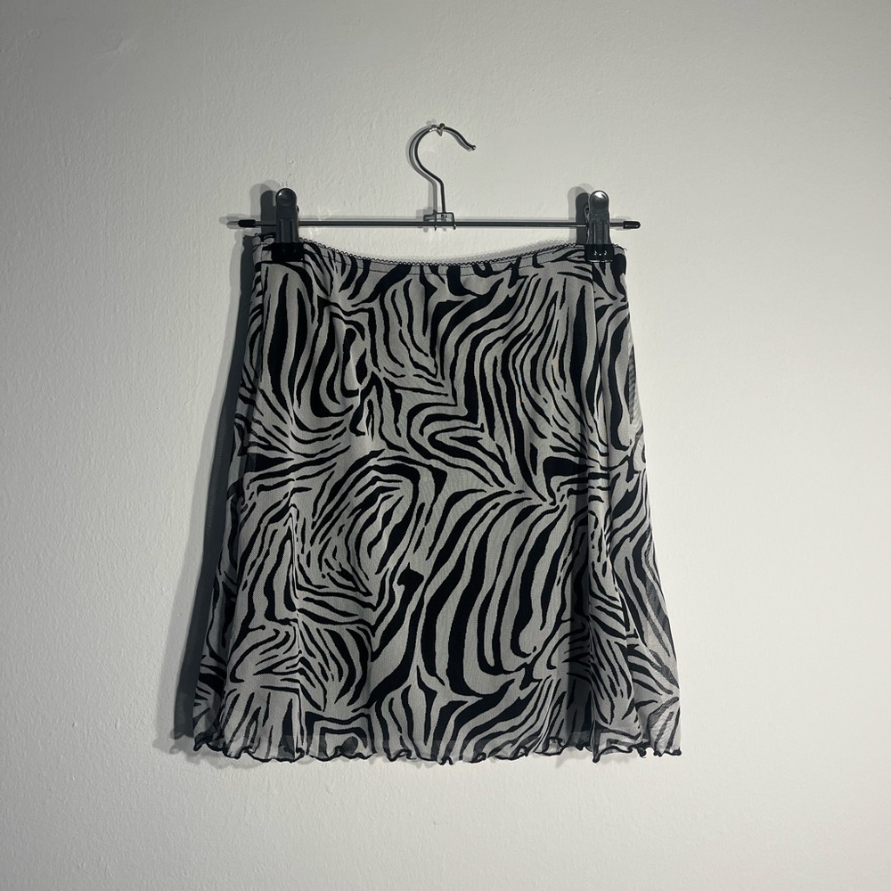 Zebra print Urban Outfitters mini skirt